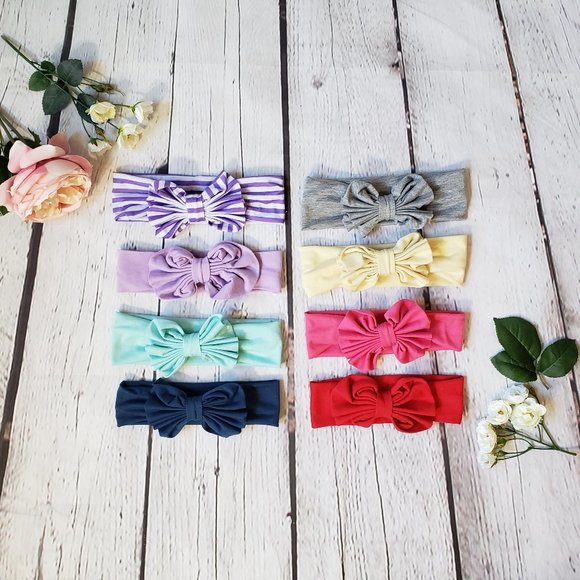 Other - Bundle of 8 - Baby Big Bow Headbands